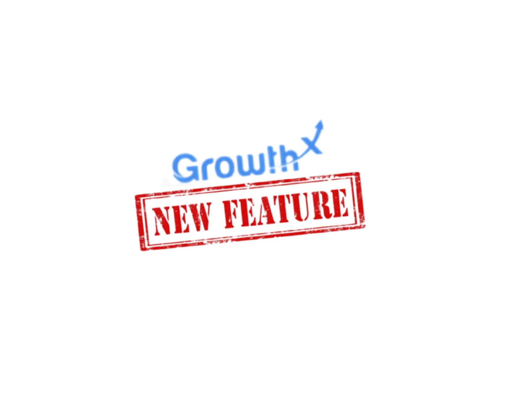 A growth-X logo with a 'new feature' seal