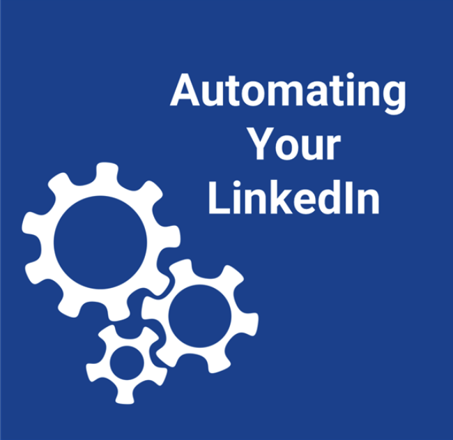 an image of wheels pointing out the the process of automating your LinkedIn