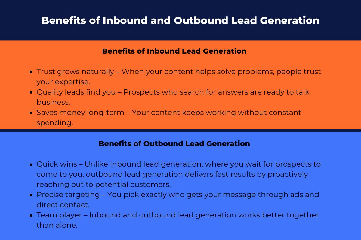 Benefits of Inbound and Outbound Lead Generation – Key Advantages of Inbound Outbound Lead Generation Strategies