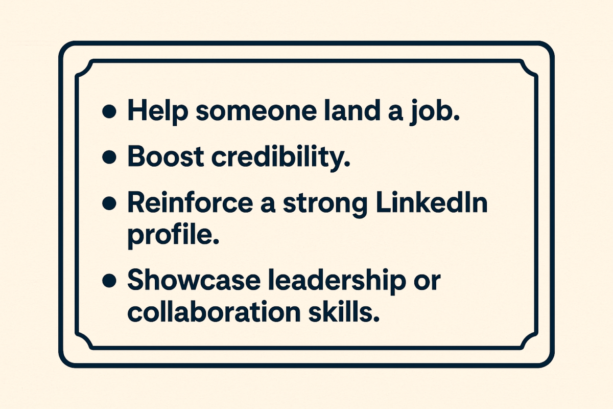 LinkedIn recommendation examples and their benefits
